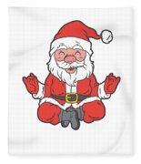16x16 BCC Santa's Christmas Shirts & Jolly Gifts Namasleigh Santa Claus Yoga Christmas Meditation Throw Pillow Multicolor 